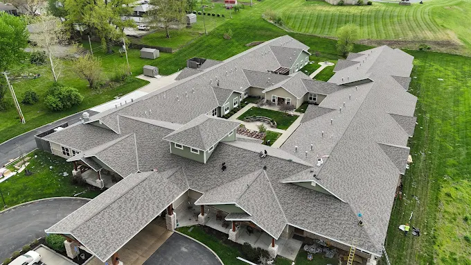 Commercial Roof & Gutters in Oak Ridge Assisted Living · Richmond, MO